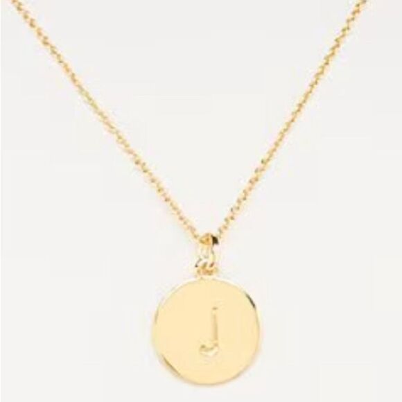 Kate Spade Mini Initial Pendant Necklace, J, NWT - Picture 1 of 5